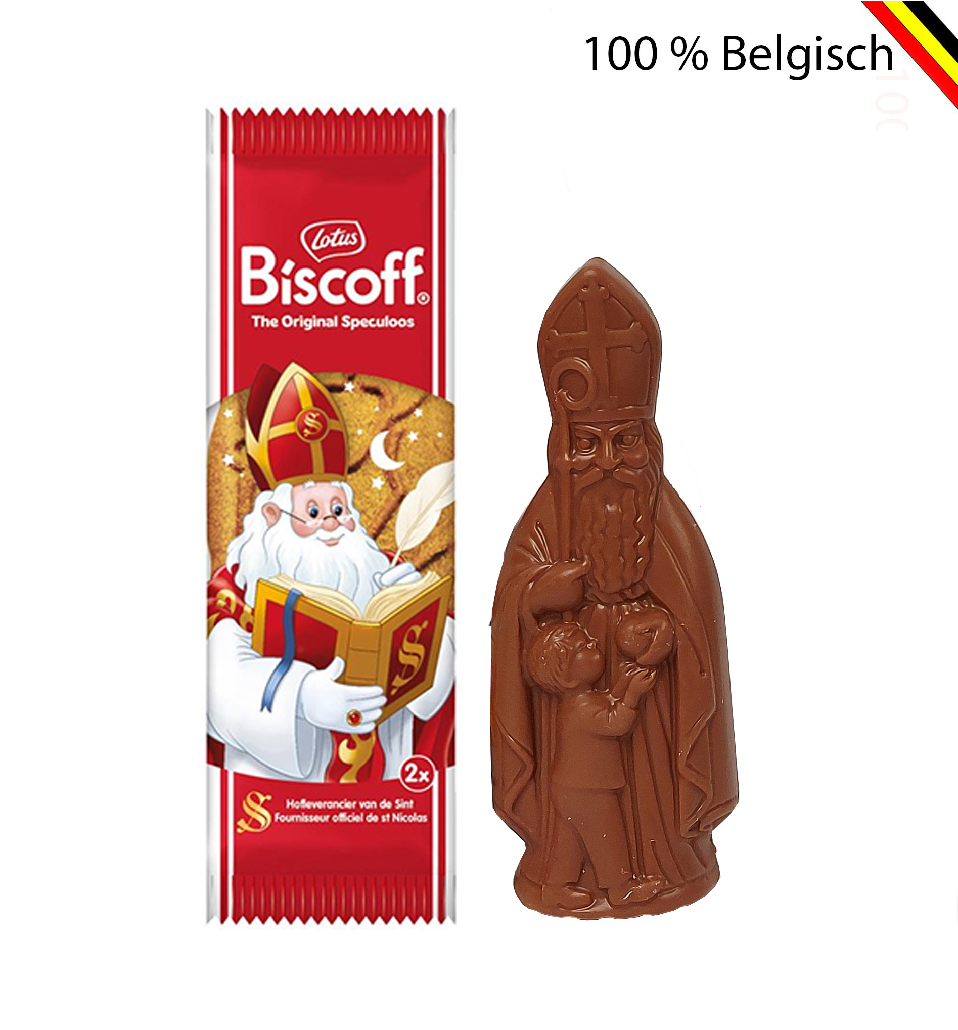 Chocolade Sinterklaas en Lotus Speculoos samen verpakt